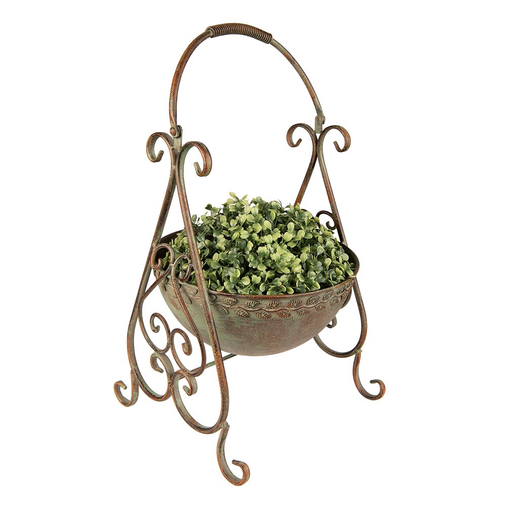 Plantenhouder 26x27x49 cm groen metaal