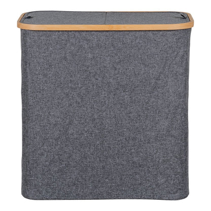Wasmand 54x33x54 cm donkergrijs bamboe