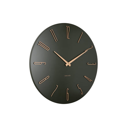 Wandklok 60 cm groen metaal