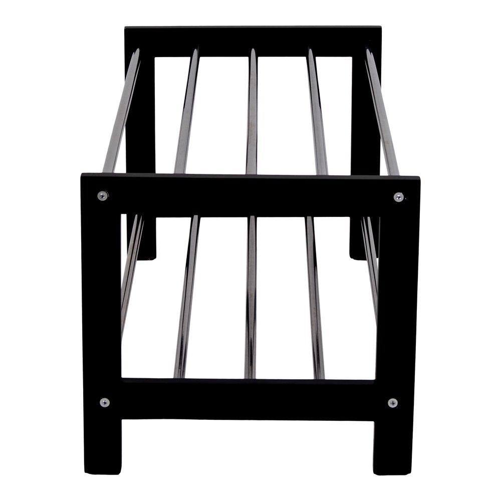 Schoenenrek 78x34x32 cm zwart populier staal