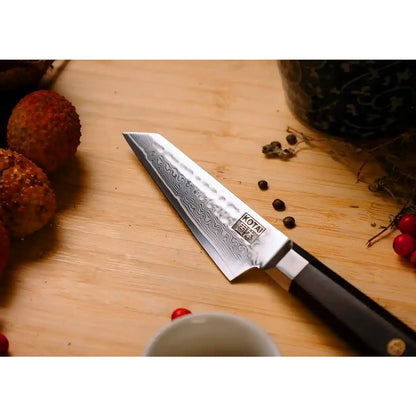 Schilmesje 9 cm Bunka Damascus ebbenhout