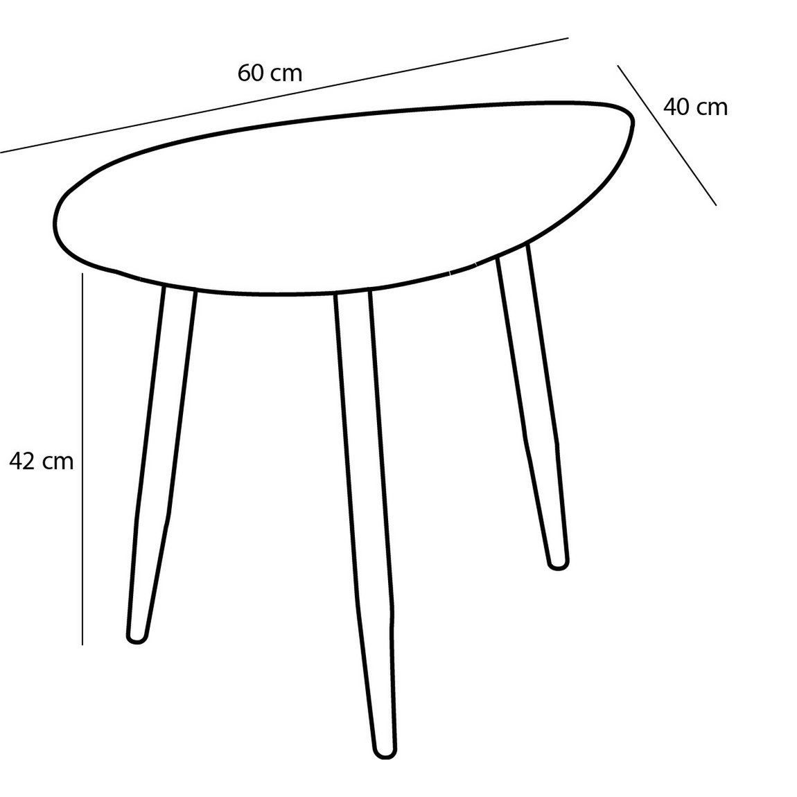 Bijzettafels set 2 zwart metaal L80 B60 H47 cm
