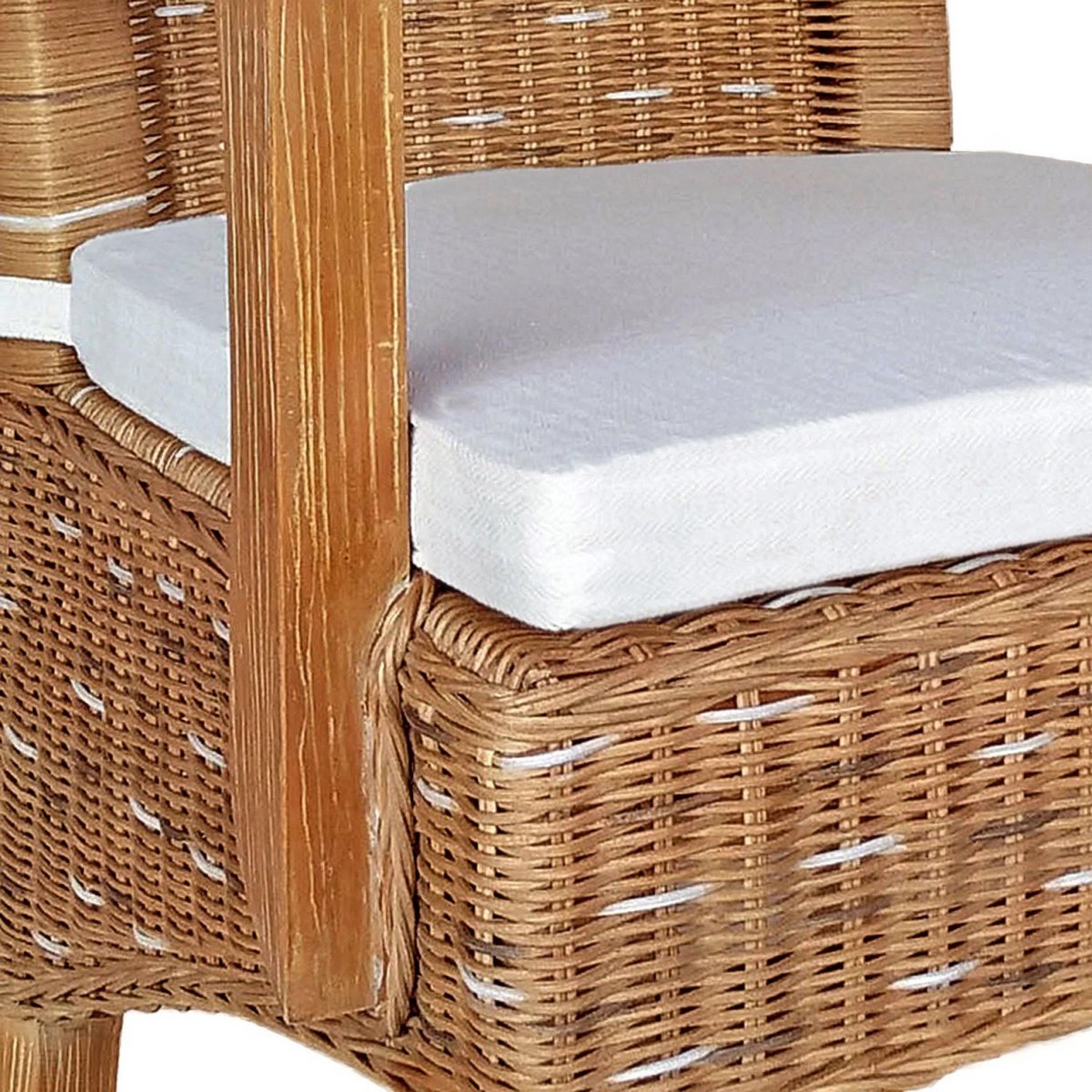 Eetkamerstoelen Met Armleuningen Rattan Capuccino 2 Stuks