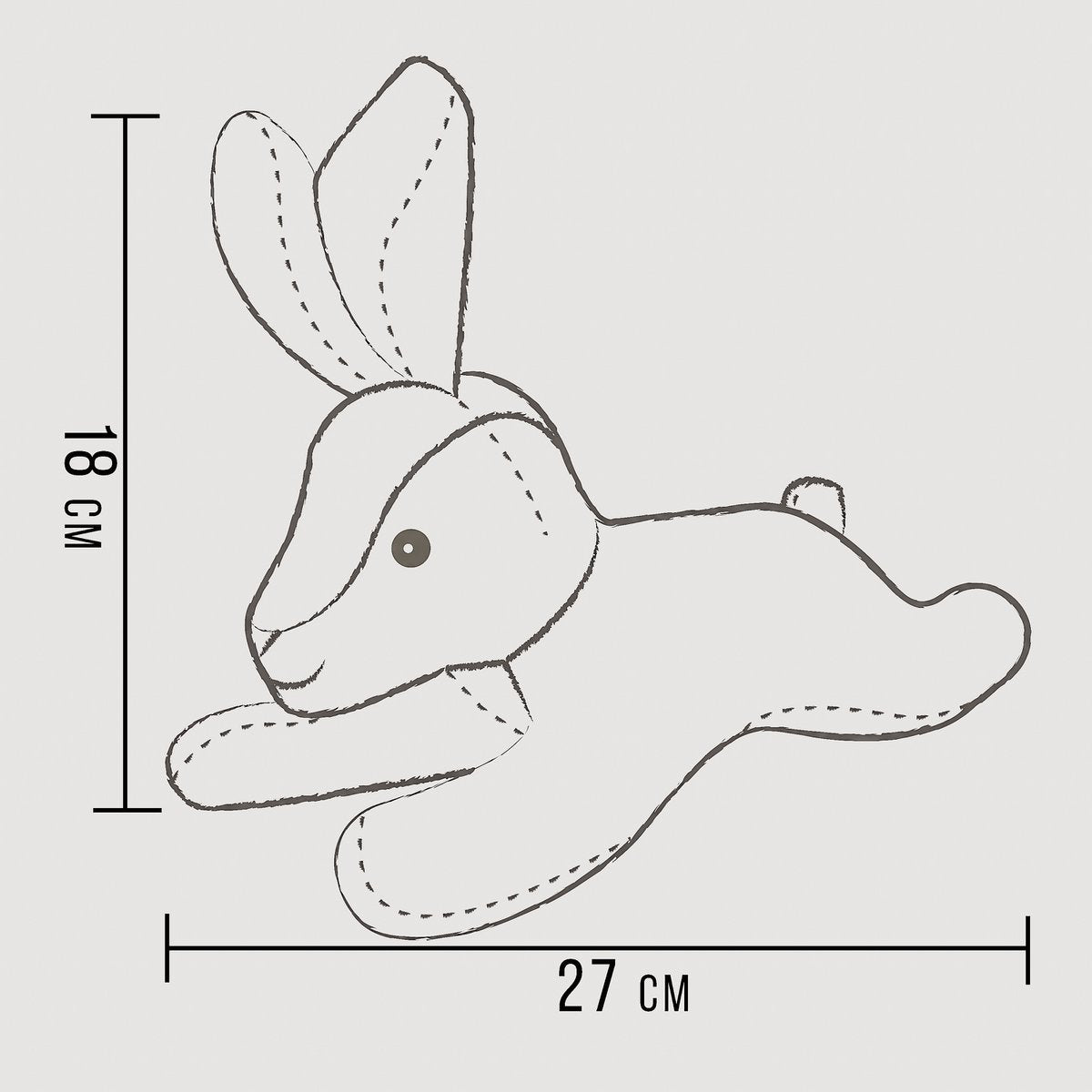 Ne & No Dog Toy - Dog Toy with squeaker - Nimble Rabbit Haru