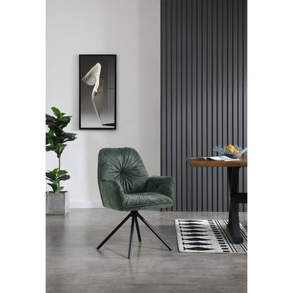Armchair with 360° swivel function, dark green