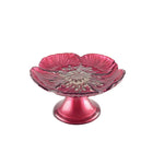Cake plate fuchsia glas 20x20x16 cm