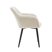 Fauteuil fluweel crème 61x85x45 cm