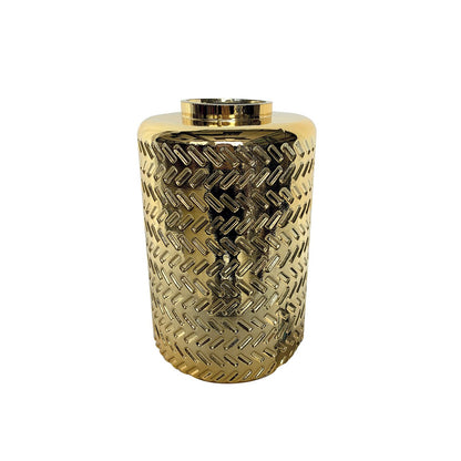 Vaas 25 cm goud glas