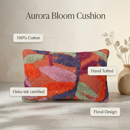 Aurora Bloom Tufted – Cushion Cover – Leaf Pattern – 30×50 cm – Urbane Hide