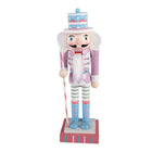 Christmas Decoration Figurine Nutcracker 10x9x38 cm Pink Wood