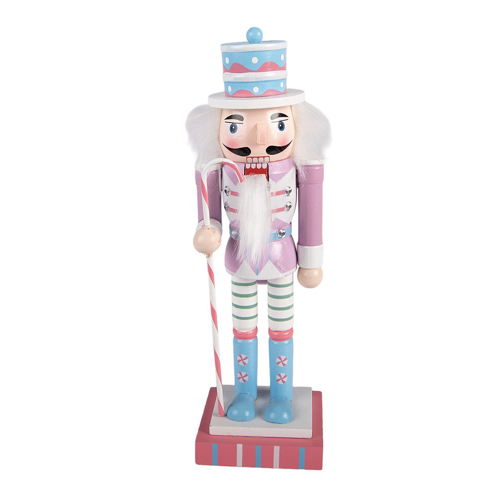 Notenkraker beeld 38 cm roze hout