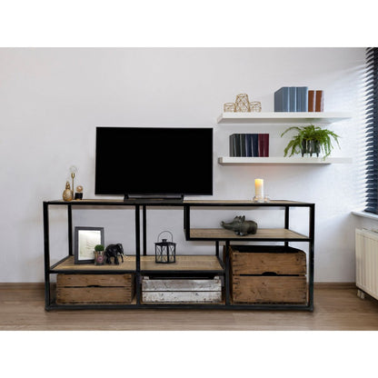 Staande Plank Scheidingswand Boekenplank Liverpool Zwart