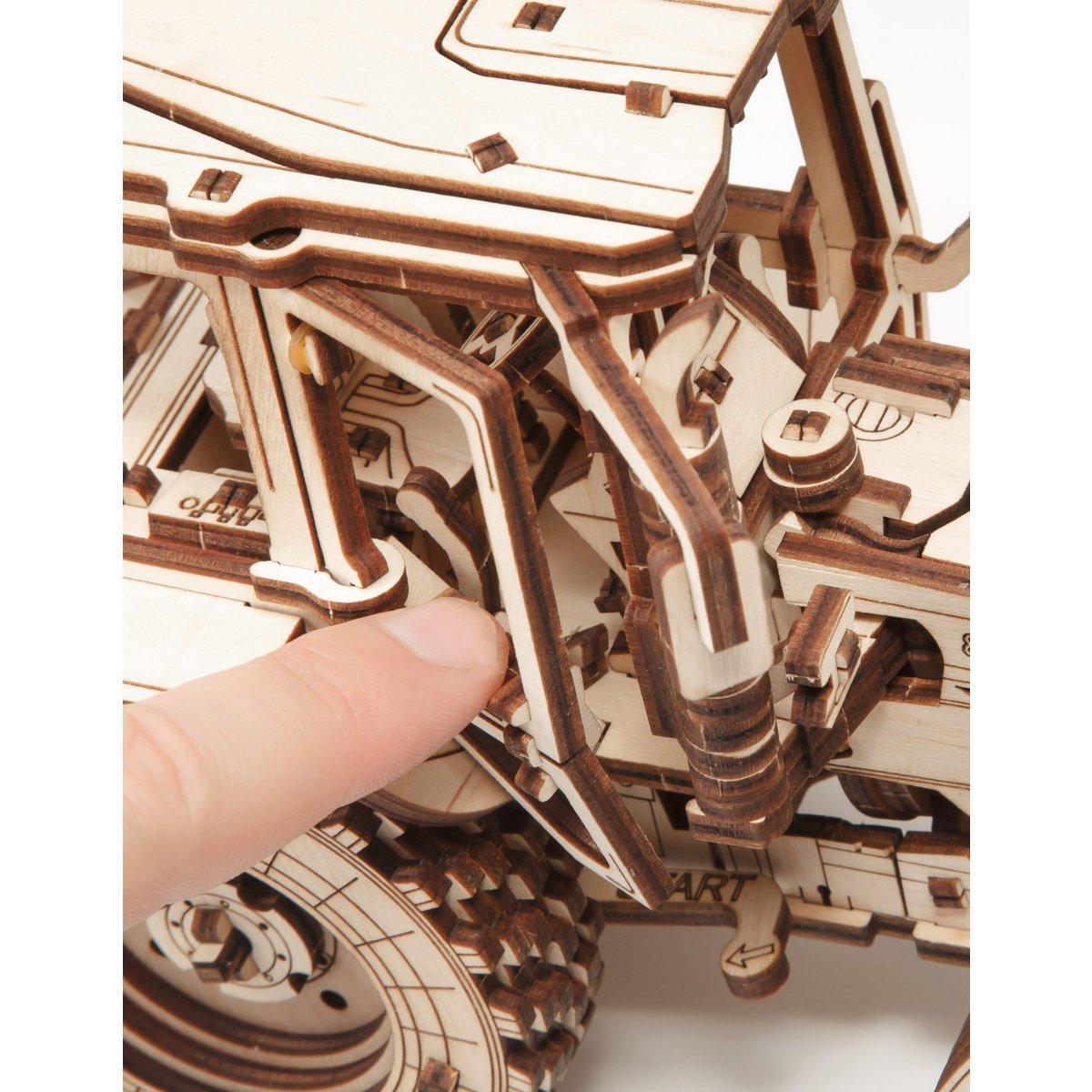 Houten tractor puzzel 269 onderdelen 21.8x11.8x15.5 cm