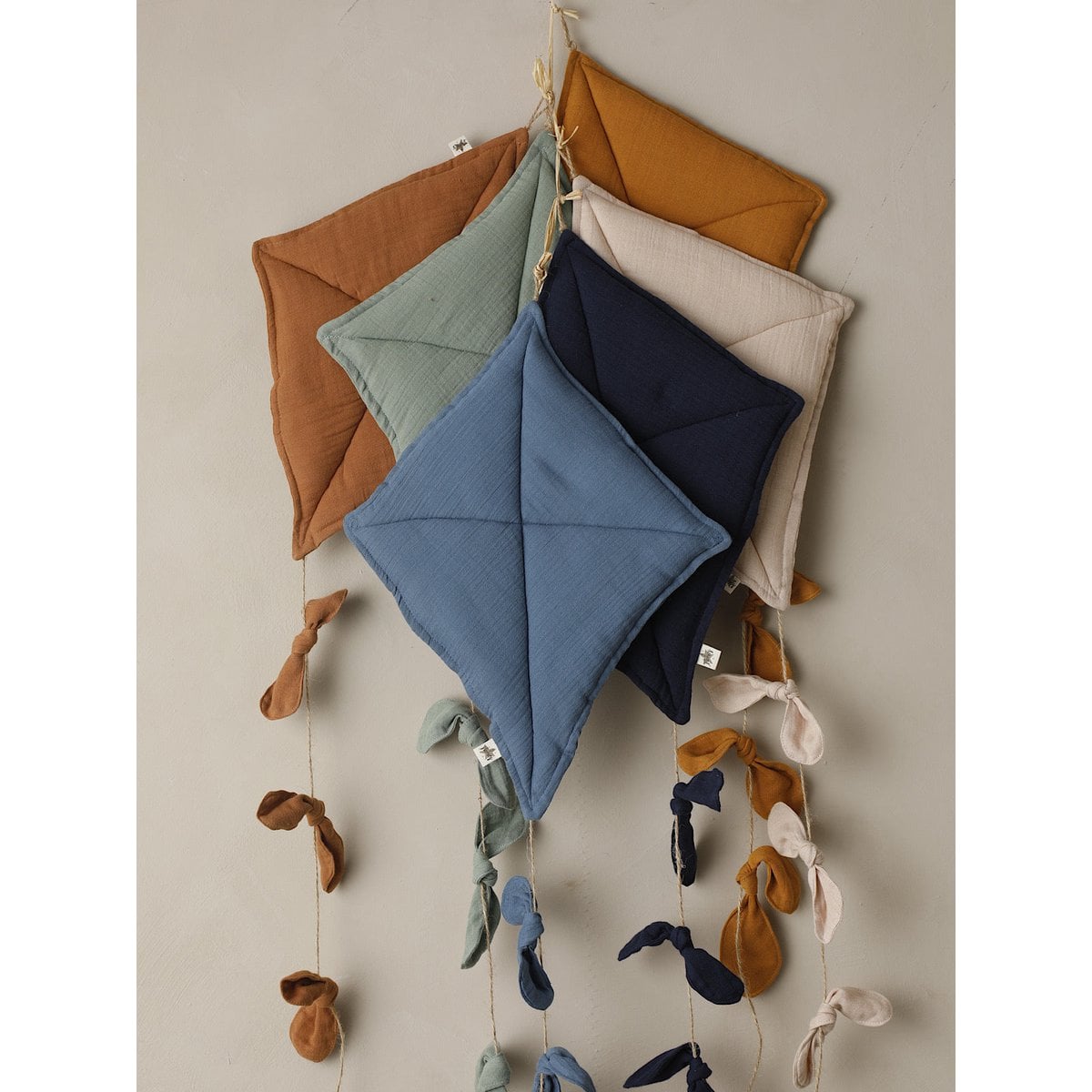 Wanddecoratie KITE 40x33 cm mosselin jute