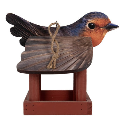 Vogelvoederhuisje 17x25x21 cm rood hout