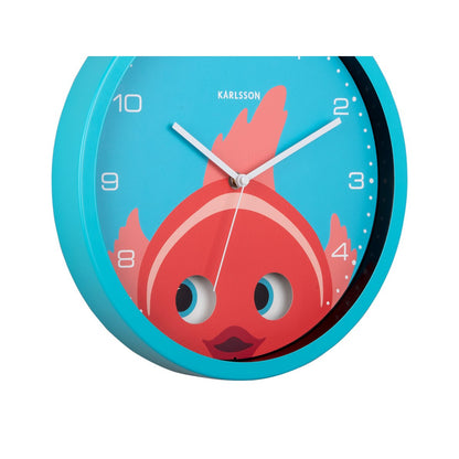 Wandklok 31 cm goudvis