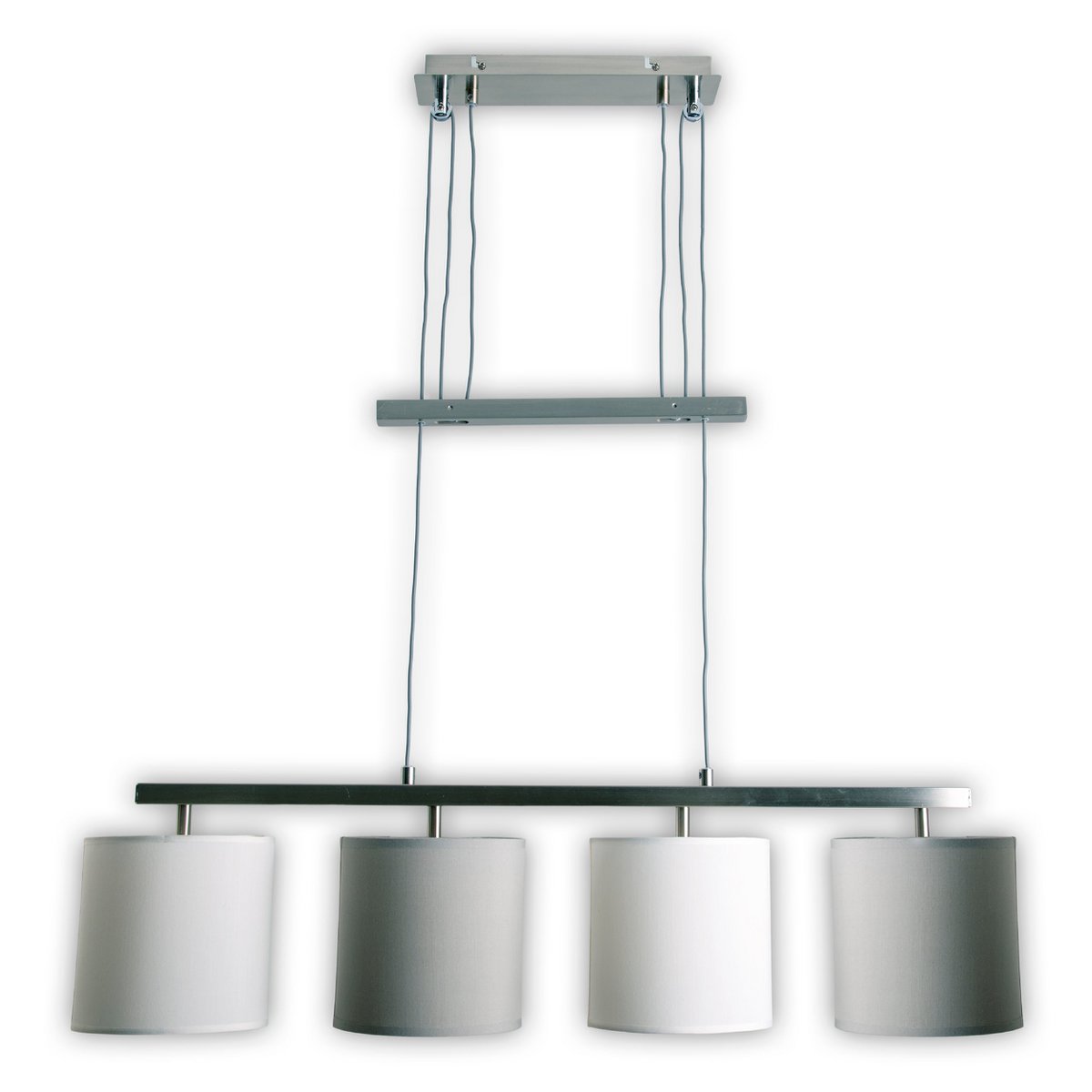 Tilde Hanglamp Set Grijs Wit Metalen Slinger Textiel E27