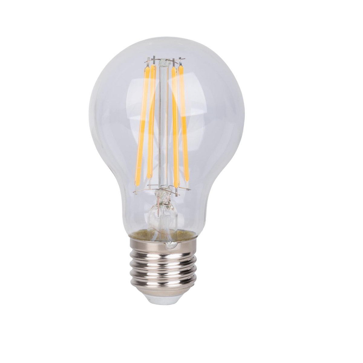 LED filamentlamp E27 8W helder metaal glas 6 cm