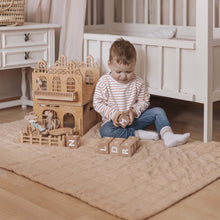 Babydeken 100x140 cm omkeerbaar terracotta katoen