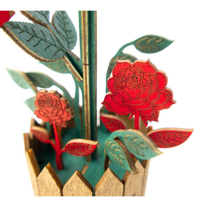Houten bloem modelbouw roos 80 stukjes