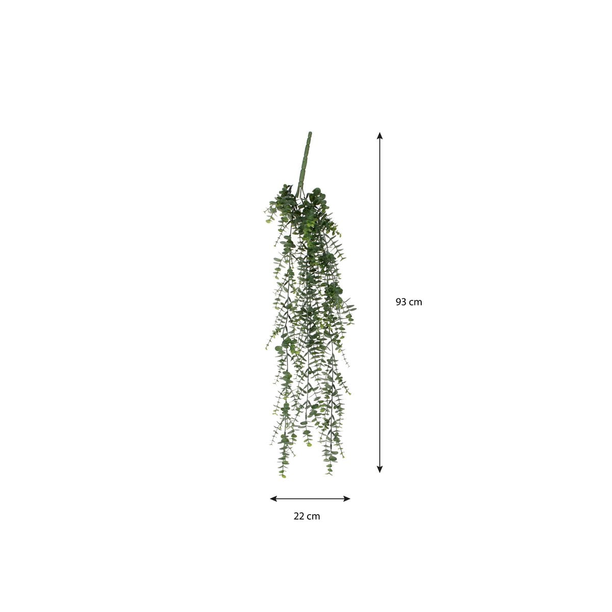 Kunst hangplant groen 93 cm