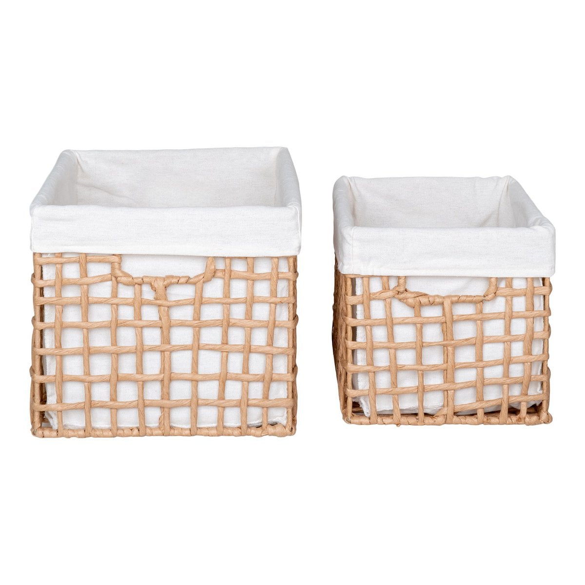 Opbergmand papier naturel set van 2