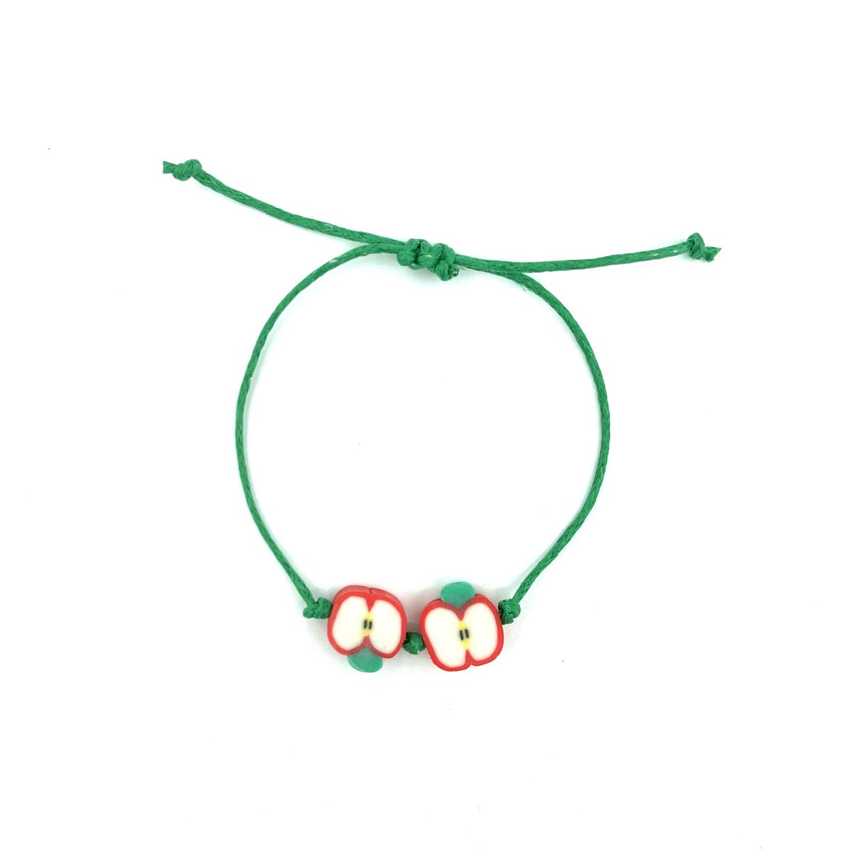 Kinderarmband appelgroen handgemaakt Nepal