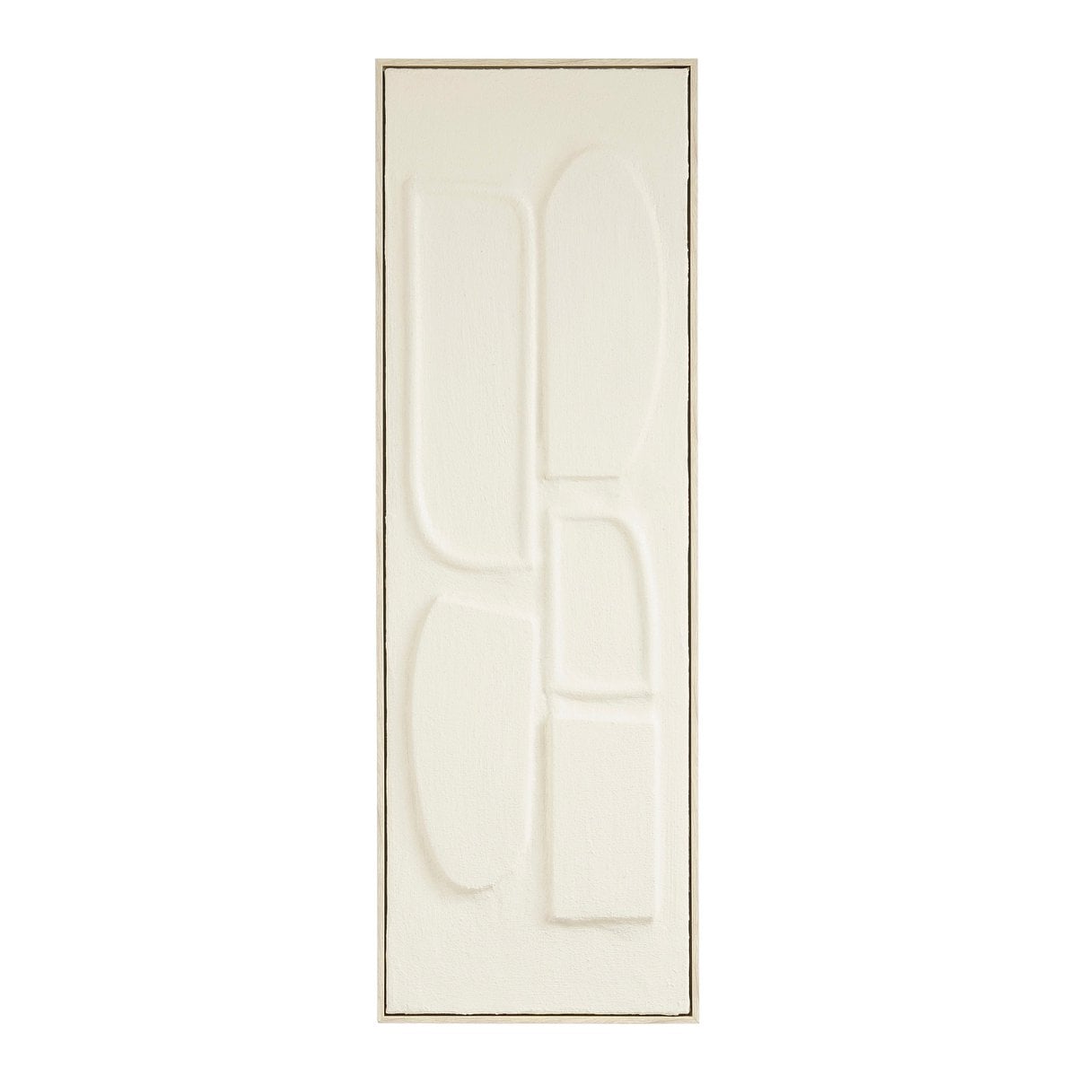 Wanddecoratie 90x30x3 cm off-white plastic