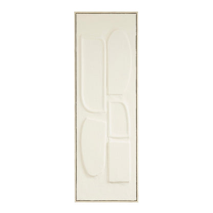 Wanddecoratie 90x30x3 cm off-white plastic
