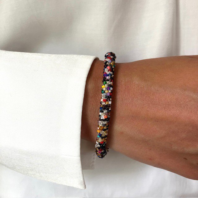 Luna Kralen Armbandroll Multicolor Handgehaakt Glazen Nepal