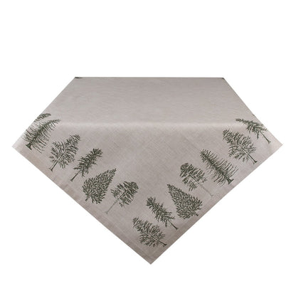 Tafelkleed 100x100 cm beige groen katoen