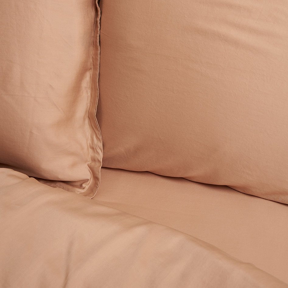 Hoeslaken TENCEL™ Lyocell twill peach