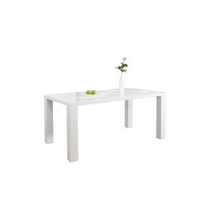 Eetgroep 180x90 cm wit 6 personen