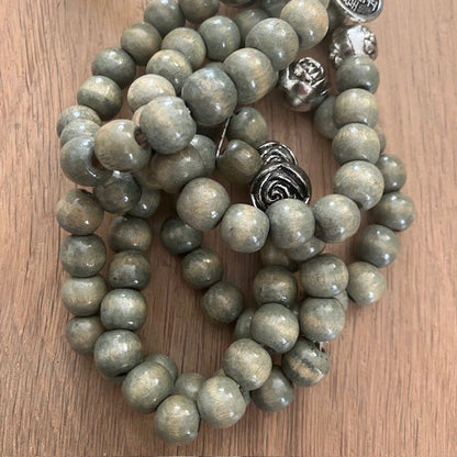 Luna Leena Armband Grijs Gerecyclede Kettingen Uit Nepal
