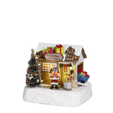 LuVille Christmas Village Miniature Wrapping Factory Christmas Decoration