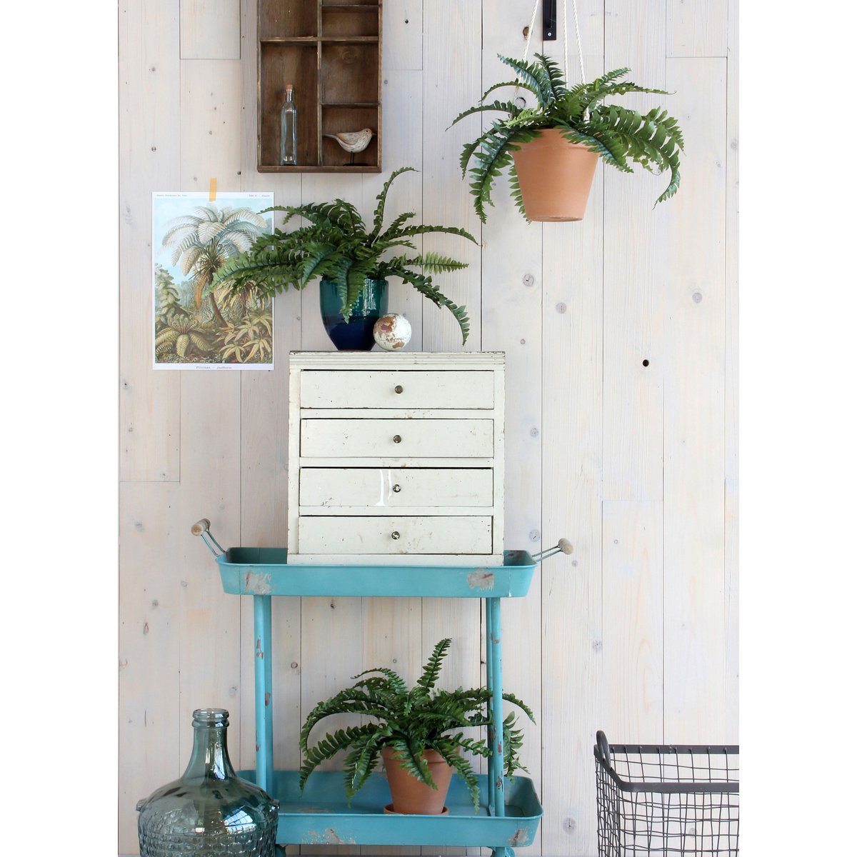 Artificial plant Boston fern Green