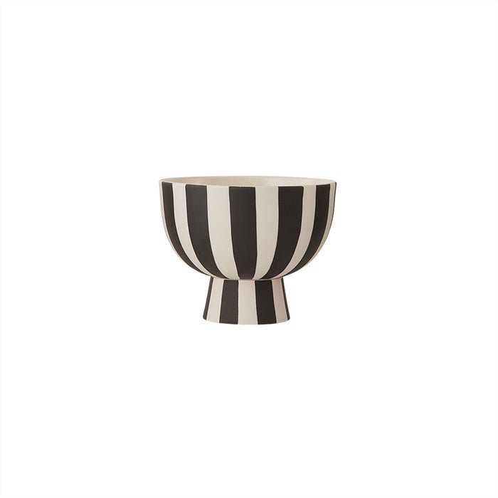Keramieken kom Ø12,6x10 cm wit zwart