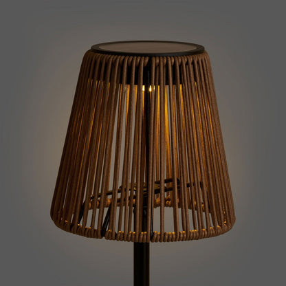 Salford Lamp, oplaadbaar met geïntegreerd zonnepaneel, bruin/zwart