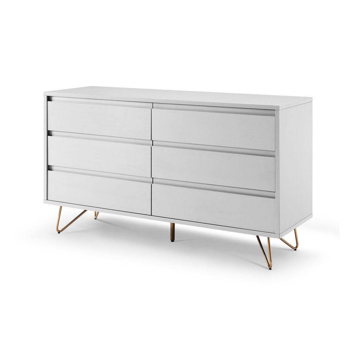 Wide chest of drawers with 6 drawers