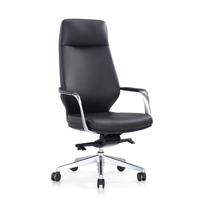 Bureaustoel kunstleer zwart 61x66x120.5 cm