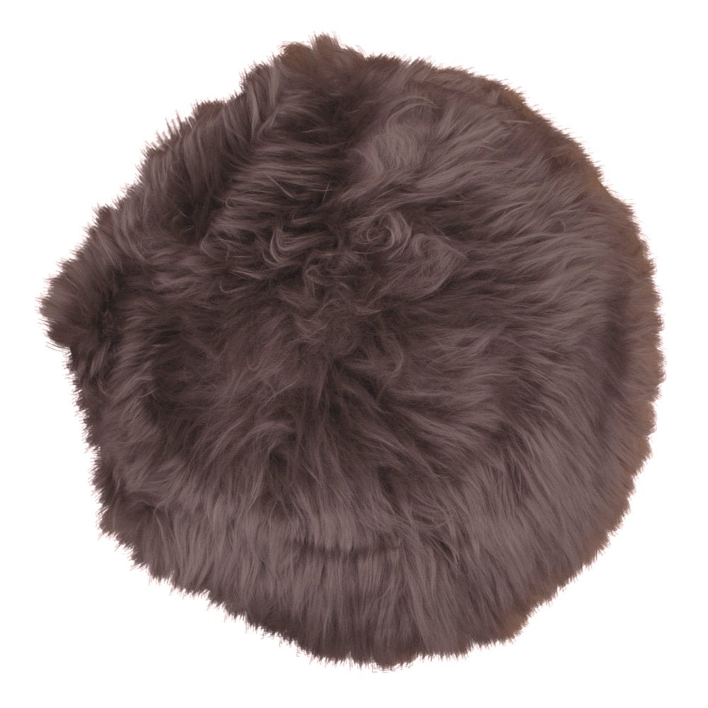 Zitting lamsleer bruin Ø35 cm