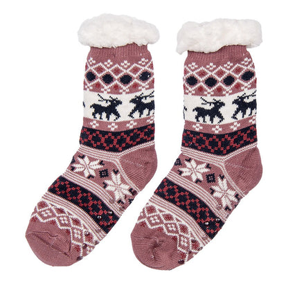 Kerstsokken 12 paar meerkleurig synthetisch anti-slip