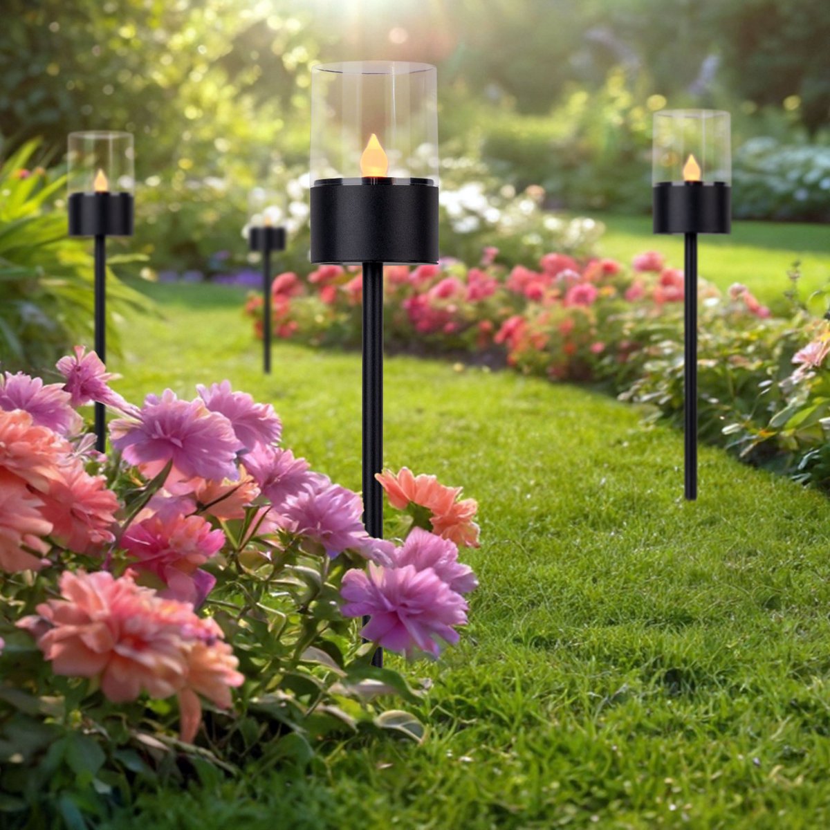 Set of 4 Solar/Decorative Ground Spikes