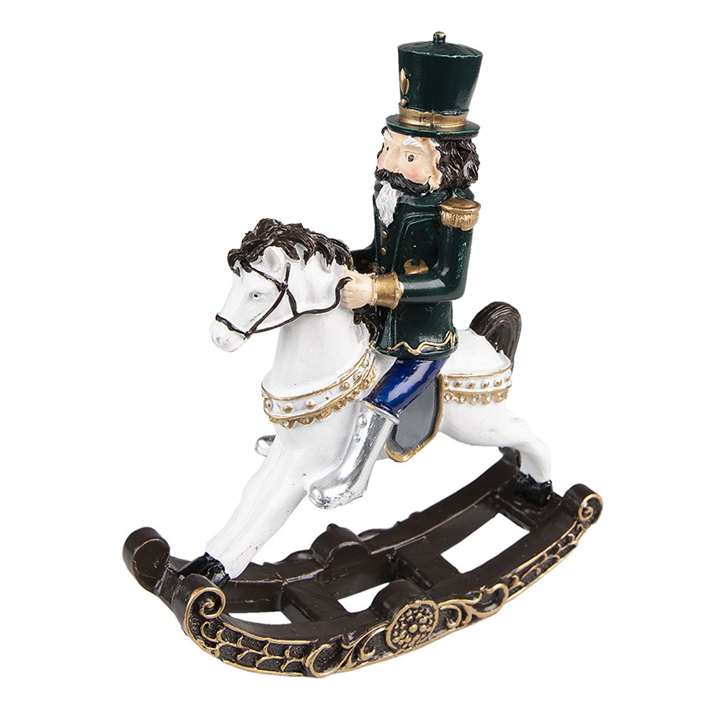 Christmas Decoration Nutcracker 18 cm Green Polyresin