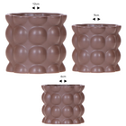 Sierpotten set bruin 6 9 12 cm cotton-bubble
