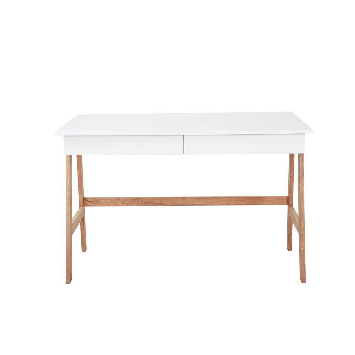 Bureau Wit Met Houten Poten Scandinavisch Design Compact