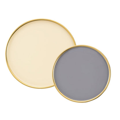 Set van 2 Ronde Bijzettafels Glamira Goud Salontafels