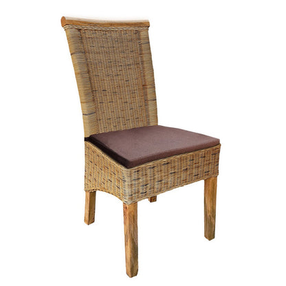 Eetkamerstoelen Set Van 4 Rotan Tabacco Stoel Duurzaam