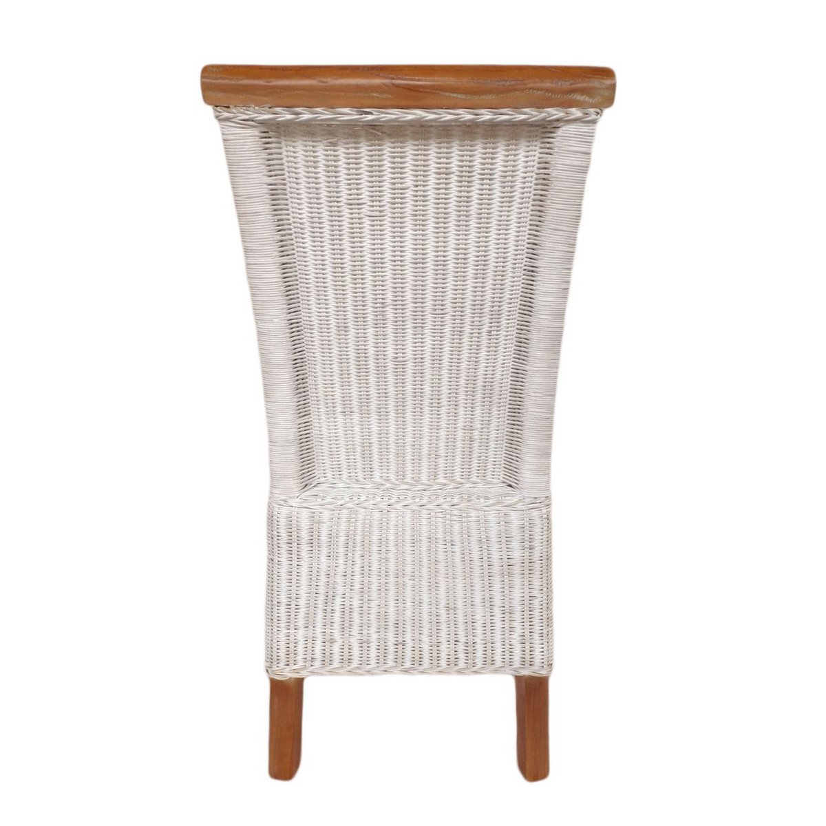 Eetkamerstoelen Perth Rattan Witte Mand Stoelen Zesdelig