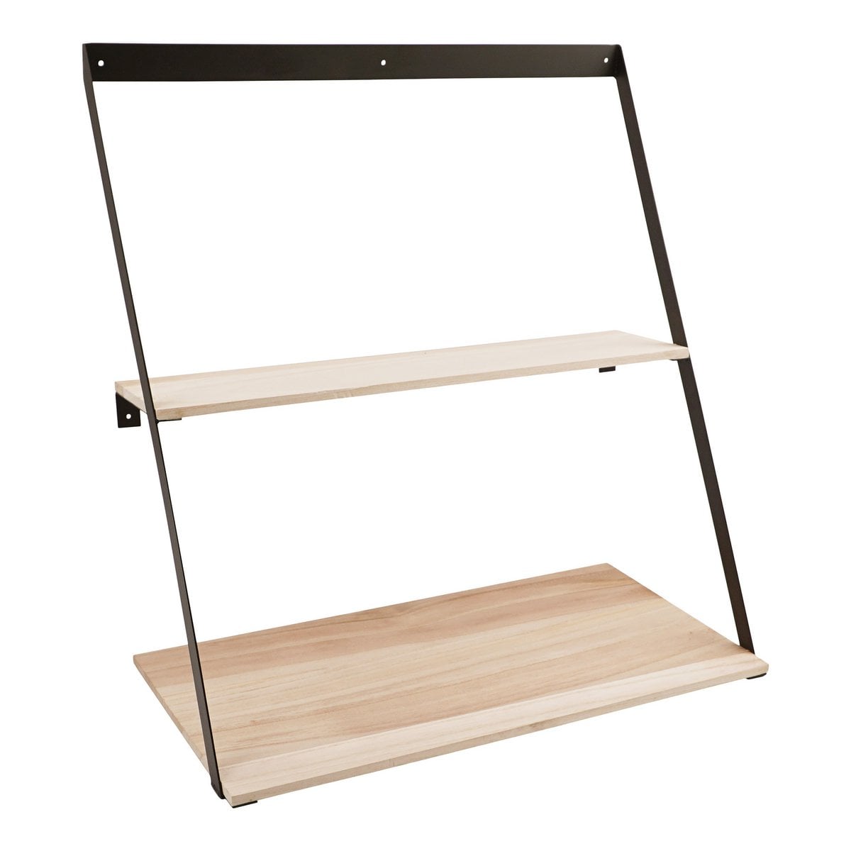 Bern Plank 50x21x52 cm grenenhout metaal zwart